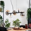 Gastor Hanglamp, Kogellampje, Hanglamp Amber, Duidelijk, Rookkleurig, 8-lichts