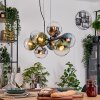 Gastor Hanglamp, Kogellampje, Hanglamp Blauw, Chroom, Groen, Duidelijk, Rookkleurig, 8-lichts