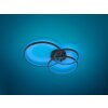 Trio Aaron Plafondlamp LED Antraciet, 1-licht, Afstandsbediening, Kleurwisselaar