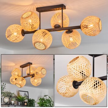 Basto Plafondlamp, Kogellampje Natuurlijke kleuren, 6-lichts