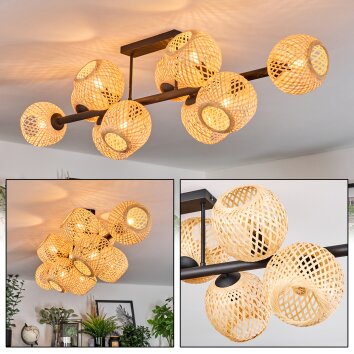 Basto Plafondlamp, Kogellampje Natuurlijke kleuren, 10-lichts