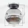 Ripoll Plafondlamp, Kogellampje Rookkleurig, 1-licht