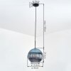 Koyoto Hanglamp, Kogellampje, Hanglamp Blauw, 1-licht