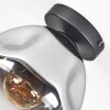 Ripoll Plafondlamp, Kogellampje Chroom, Duidelijk, Rookkleurig, 1-licht