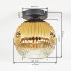 Ripoll Plafondlamp, Kogellampje Goud, Duidelijk, 1-licht