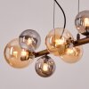 Chehalis Hanglamp, Kogellampje, Hanglamp Amber, Rookkleurig, 8-lichts