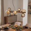 Chehalis Hanglamp, Kogellampje, Hanglamp Amber, Rookkleurig, 8-lichts