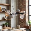 Chehalis Hanglamp, Kogellampje, Hanglamp Amber, Duidelijk, Rookkleurig, 8-lichts