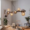 Chehalis Hanglamp, Kogellampje, Hanglamp Amber, Rookkleurig, 8-lichts