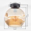 Ripoll Plafondlamp, Kogellampje Amber, 1-licht