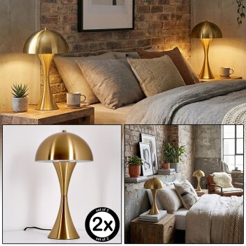 Garil Tafellamp Messing, 1-licht