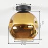 Ripoll Plafondlamp, Kogellampje Goud, 1-licht