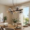 Chehalis Hanglamp, Kogellampje, Hanglamp Amber, Duidelijk, Rookkleurig, 8-lichts