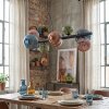 Chehalis Hanglamp, Kogellampje, Hanglamp Blauw, Groen, Koperkleurig, 8-lichts