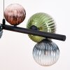 Chehalis Hanglamp, Kogellampje, Hanglamp Blauw, Groen, Duidelijk, Koperkleurig, 8-lichts