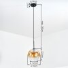 Ripoll Hanglamp, Kogellampje, Hanglamp Amber, Duidelijk, 1-licht