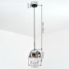 Ripoll Hanglamp, Kogellampje, Hanglamp Duidelijk, Rookkleurig, 1-licht