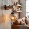 Koyoto Kogellampje, Wandlamp Natuurlijke kleuren, Zwart, 1-licht