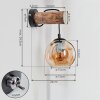 Koyoto Kogellampje, Wandlamp Natuurlijke kleuren, Zwart, 1-licht