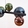 Chehalis Hanglamp, Kogellampje, Hanglamp Blauw, Groen, Koperkleurig, 8-lichts