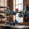 Chehalis Hanglamp, Kogellampje, Hanglamp Blauw, Groen, Koperkleurig, 8-lichts