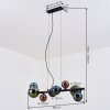Chehalis Hanglamp, Kogellampje, Hanglamp Blauw, Groen, Koperkleurig, 8-lichts