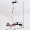 Chehalis Hanglamp, Kogellampje, Hanglamp Blauw, Chroom, Groen, Duidelijk, Koperkleurig, Rookkleurig, 8-lichts