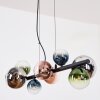 Chehalis Hanglamp, Kogellampje, Hanglamp Blauw, Chroom, Groen, Duidelijk, Koperkleurig, Rookkleurig, 8-lichts