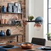 Chehalis Hanglamp, Kogellampje, Hanglamp Blauw, Groen, Duidelijk, Koperkleurig, 8-lichts