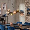 Chehalis Hanglamp, Kogellampje, Hanglamp Blauw, Groen, Duidelijk, Koperkleurig, 8-lichts