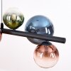 Chehalis Hanglamp, Kogellampje, Hanglamp Blauw, Groen, Duidelijk, Koperkleurig, 8-lichts