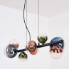 Chehalis Hanglamp, Kogellampje, Hanglamp Blauw, Groen, Duidelijk, Koperkleurig, 8-lichts