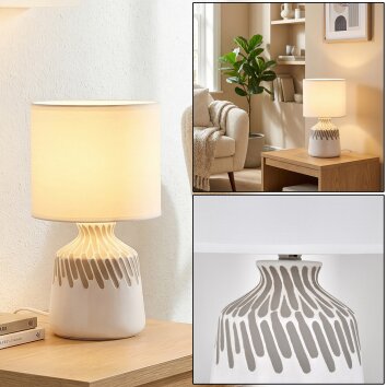 Mirvel Tafellamp Grijs, Wit, 1-licht