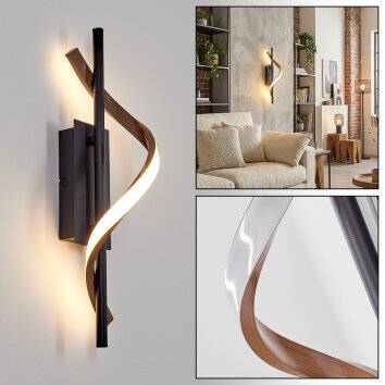 Solir Wandlamp LED Zwart, 1-licht