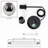 Ripoll Hanglamp, Kogellampje, Hanglamp Chroom, Rookkleurig, 1-licht