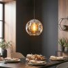 Ripoll Hanglamp, Kogellampje, Hanglamp Amber, Duidelijk, 1-licht