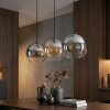 Koyoto Hanglamp, Kogellampje, Hanglamp Amber, Duidelijk, Rookkleurig, 3-lichts
