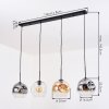 Ripoll Hanglamp, Kogellampje, Hanglamp Amber, Duidelijk, Rookkleurig, 4-lichts