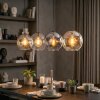 Ripoll Hanglamp, Kogellampje, Hanglamp Amber, Duidelijk, Rookkleurig, 4-lichts