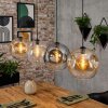 Ripoll Hanglamp, Kogellampje, Hanglamp Amber, Duidelijk, Rookkleurig, 4-lichts