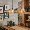Ripoll Hanglamp, Kogellampje, Hanglamp Amber, Duidelijk, Rookkleurig, 4-lichts
