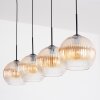 Koyoto Hanglamp, Kogellampje, Hanglamp Amber, Duidelijk, 4-lichts