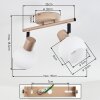 Lumox Plafondlamp, Plafondspot Beige, Zwart, 2-lichts