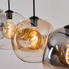 Ripoll Hanglamp, Kogellampje, Hanglamp Amber, Duidelijk, Rookkleurig, 4-lichts