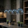 Koyoto Hanglamp, Kogellampje, Hanglamp Blauw, Duidelijk, 4-lichts