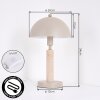 Golam Tafellamp Beige, Zandkleurig, 1-licht