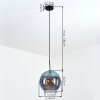 Koyoto Hanglamp, Kogellampje, Hanglamp 30 cm Blauw, 1-licht