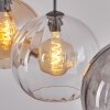 Koyoto Hanglamp, Kogellampje, Hanglamp 30 cm Amber, Duidelijk, Rookkleurig, 3-lichts