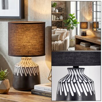 Mirvel Tafellamp Zwart, Wit, 1-licht