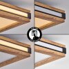 Lucera Plafondlamp, Paneel LED houtlook, Zwart, 1-licht